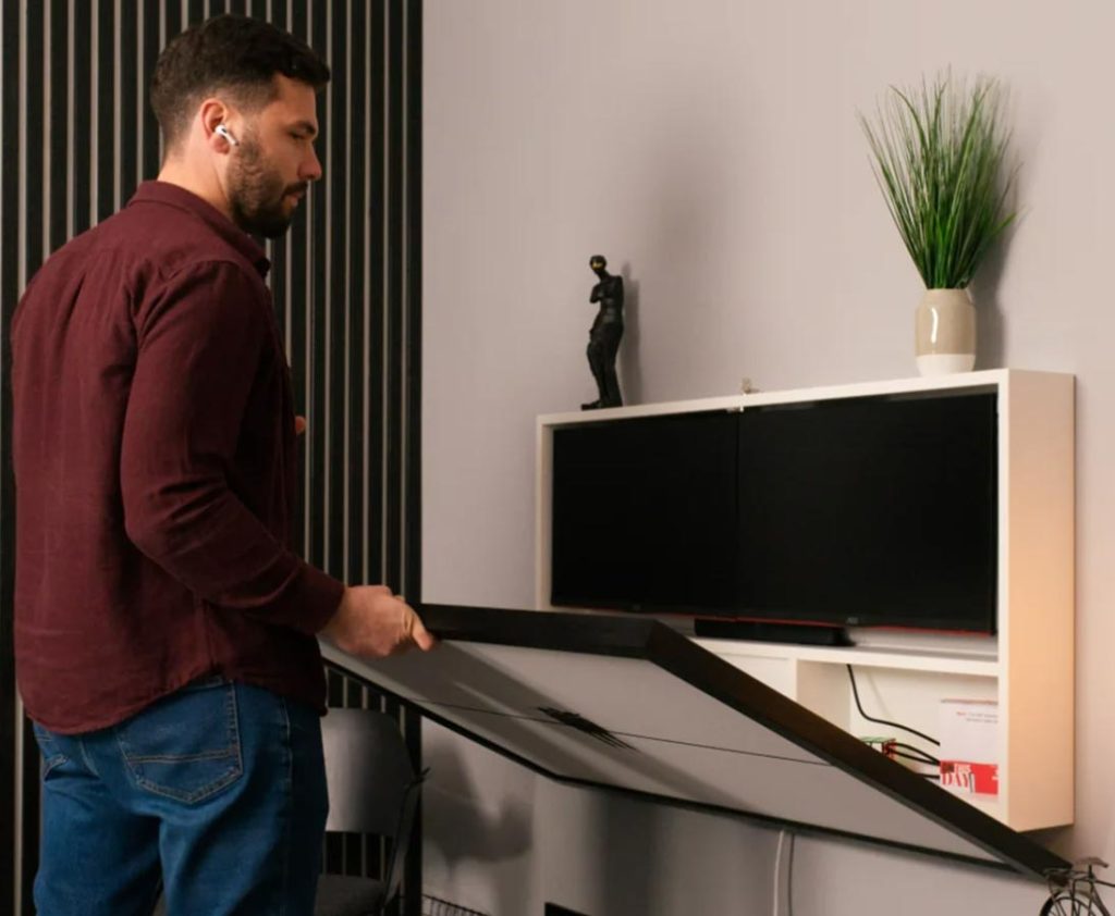 Wall-Mounted Fold-Down Desks