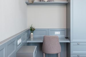 study table with wardrobe design