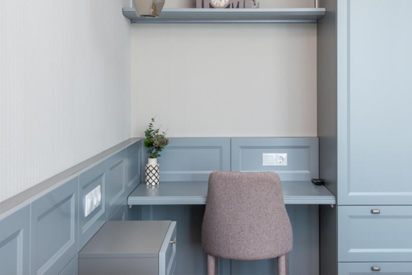 Modern Wardrobe with Study Table Design: Blending Functionality and Style