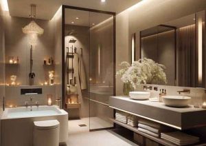 should vanity lights point up or down