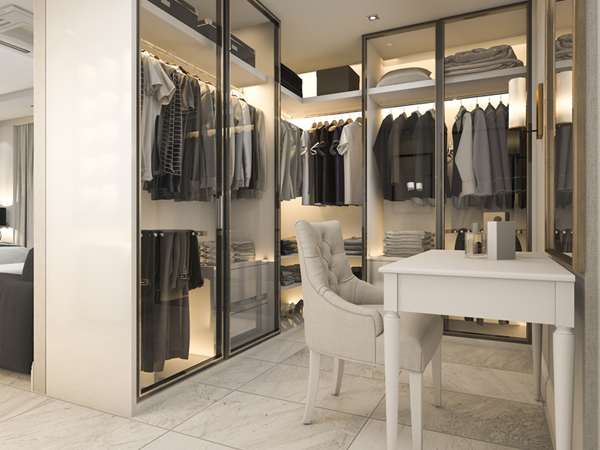 Glass for wardrobe doors