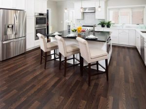 Laminate flooring in kitchen
