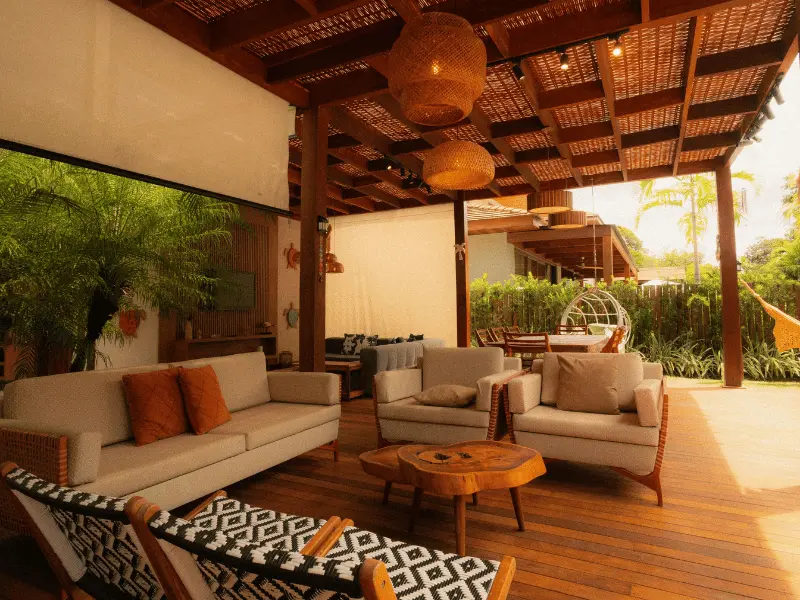 Outdoor interiror in villas