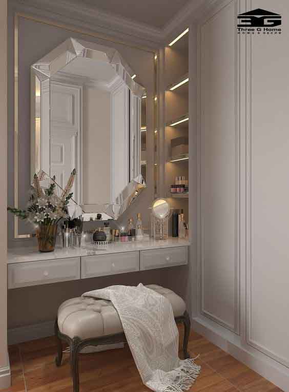 Modern Wardrobe Design with Dressing Table: Ideas & Inspiration ...